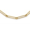 14K Polished Hollow Paperclip Link Necklace