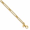 14K Polished Hollow Paperclip Link Bracelet