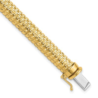 Load image into Gallery viewer, 14K Polished and Diamond-cut Domed Bracelet
