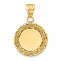 Load image into Gallery viewer, 14K Diamond-cut Natural Shell Floral Cameo Pendant
