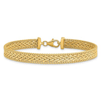 Load image into Gallery viewer, 14K Polished and Textured Braided Bracelet
