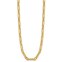 Load image into Gallery viewer, 14K Polished and Textured Fancy Link Necklace
