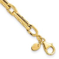 Load image into Gallery viewer, 14K Polished and Textured Fancy Link Necklace
