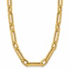 14K Polished and Textured Fancy Link Necklace