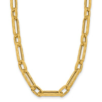 Load image into Gallery viewer, 14K Polished and Textured Fancy Link Necklace
