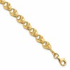 14K Diamond-cut Fancy Link Bracelet
