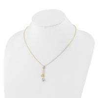 Load image into Gallery viewer, 14K Two-tone Diamond-cut Beads Drop Necklace
