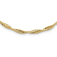 Load image into Gallery viewer, 14K Polished Twisted Stretch Necklace
