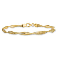 Load image into Gallery viewer, 14K Polished Twisted Stretch Bracelet
