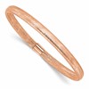 14K with Rose Gold Plating Polished Stretch Bracelet