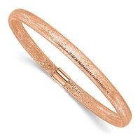 Load image into Gallery viewer, 14K with Rose Gold Plating Polished Stretch Bracelet
