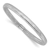 Load image into Gallery viewer, 14K with White Rhodium Plating Polished Stretch Bracelet
