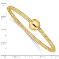 Load image into Gallery viewer, 14K Polished with Bead Stretch Bracelet
