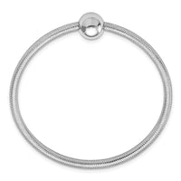 Load image into Gallery viewer, 14K w/White RH-plating Polished with Bead Stretch Bracelet
