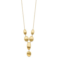 Load image into Gallery viewer, 14K Brushed and Diamond-cut Y Drop with 2 in ext. Necklace
