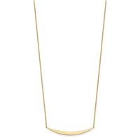 Load image into Gallery viewer, 14K Polished Curved Bar with 2in. ext. Necklace
