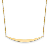 Load image into Gallery viewer, 14K Polished Curved Bar with 2in. ext. Necklace

