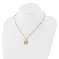 Load image into Gallery viewer, 14K Polished Replica Roman Coin 18in Necklace
