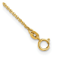 Load image into Gallery viewer, 14K Polished and Filigree Circle Stations with 1in. ext. Necklace
