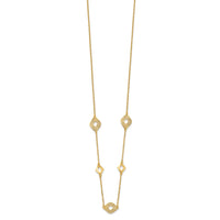 Load image into Gallery viewer, 14K Polished and Filigree Diamond Shape with 1in. ext. Necklace
