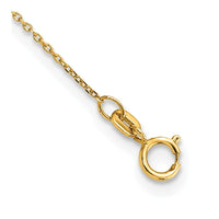 Load image into Gallery viewer, 14K Polished and Filigree Heart Stations with 1in. ext. Necklace
