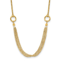 Load image into Gallery viewer, 14K Diamond-cut Multi-strand Accent with 1in. ext. Necklace
