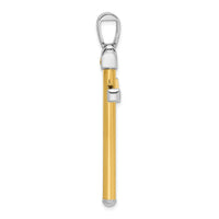 Load image into Gallery viewer, 14K Two-tone Polished Cross Pendant
