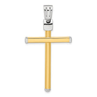 Load image into Gallery viewer, 14K Two-tone Polished Cross Pendant
