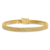 Load image into Gallery viewer, 14K Polished Woven Bracelet
