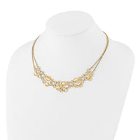 Load image into Gallery viewer, 14K Polished and Satin Circles with 2in. ext Necklace
