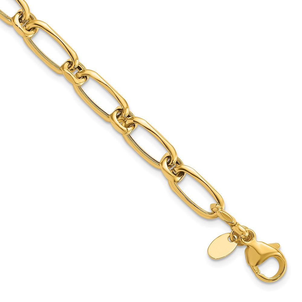14K Polished Fancy Link Bracelet