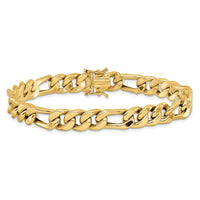 Load image into Gallery viewer, 14K Polished Figaro Link Men&#39;s Bracelet
