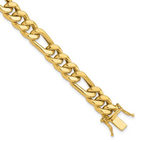 Load image into Gallery viewer, 14K Polished Figaro Link Men&#39;s Bracelet
