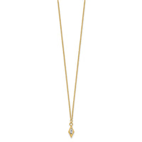 Load image into Gallery viewer, 14K and White Rhodium Polished and Diamond-cut Necklace
