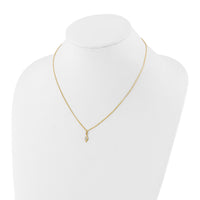 Load image into Gallery viewer, 14K and White Rhodium Polished and Diamond-cut Necklace
