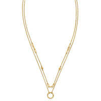 Load image into Gallery viewer, 14k Polished Double Layer Necklace
