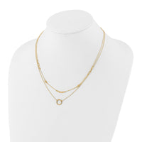 Load image into Gallery viewer, 14k Polished Double Layer Necklace
