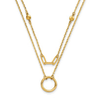 Load image into Gallery viewer, 14k Polished Double Layer Necklace
