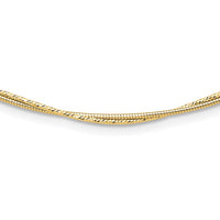 Load image into Gallery viewer, 14K Polished and Diamond-Cut Twisted 2-Strand Neckwire Necklace
