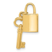 Load image into Gallery viewer, 14K Polished Lock and Key Pendant
