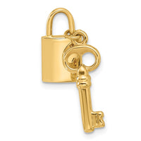 Load image into Gallery viewer, 14K Polished Lock and Key Pendant
