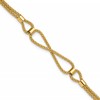 14K Polished 2 Strand Fancy Bracelet