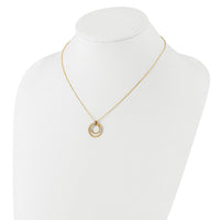 Load image into Gallery viewer, 14K Two-tone Polished CZ Circles Necklace
