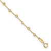 14K Mirror Beads 9 inch Plus 1 inch Extender - Total 10 inch Anklet
