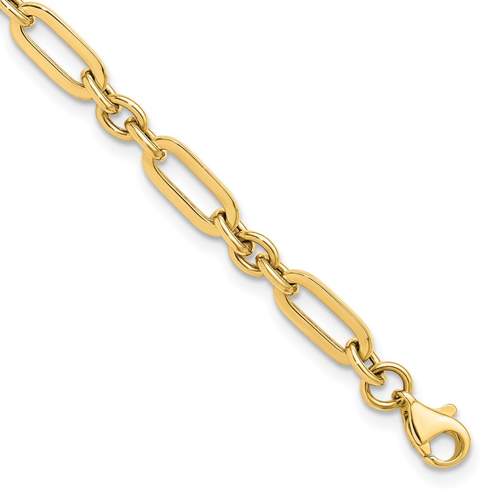 14K Polished Fancy Link Bracelet