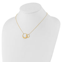 Load image into Gallery viewer, 14K Polished Interlocked Circles Fancy with 1in ext. Necklace
