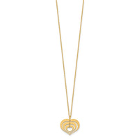Load image into Gallery viewer, 14K Polished Heart Pendant with 1in ext. Necklace
