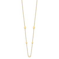 Load image into Gallery viewer, 14K Polished Oval Discs Station with 1in ext. Necklace
