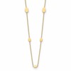 14K Polished Oval Discs Station with 1in ext. Necklace