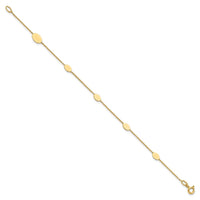Load image into Gallery viewer, 14K Polished Oval Discs Station Bracelet
